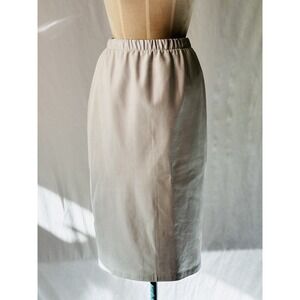 ARION USA Vintage Sexy White 100% Genuine Leather skirt  SIZE M
